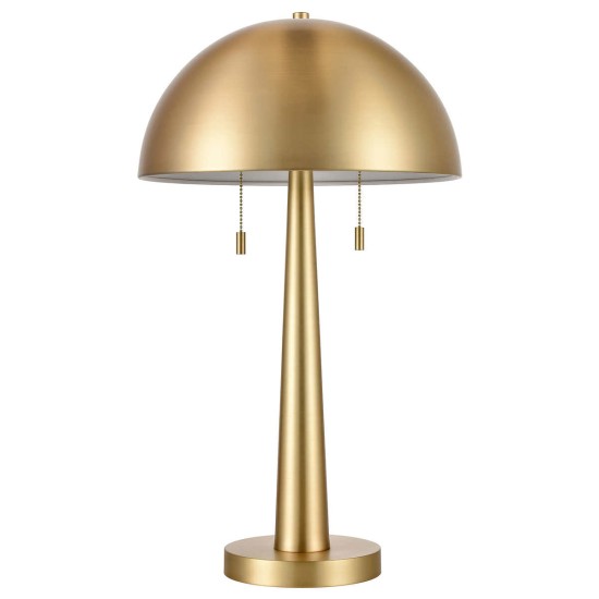 Carmel Tapered Table Lamp with Metal Dome Shade, Gold