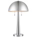 Carmel Tapered Table Lamp with Metal Dome Shade, Silver