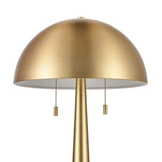 Carmel Tapered Table Lamp with Metal Dome Shade, Gold