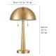 Carmel Tapered Table Lamp with Metal Dome Shade, Gold