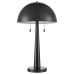 Carmel Tapered Table Lamp with Metal Dome Shade, Black