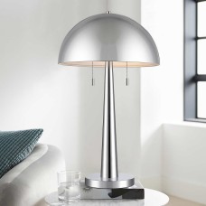 Carmel Tapered Table Lamp with Metal Dome Shade