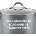  Elementum 10pc Hard Anodized Nonstick Cookware Set Oyster Gray