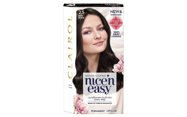  Nice’n Easy Permanent Hair Dye, 2.5 Soft Black Hair Color