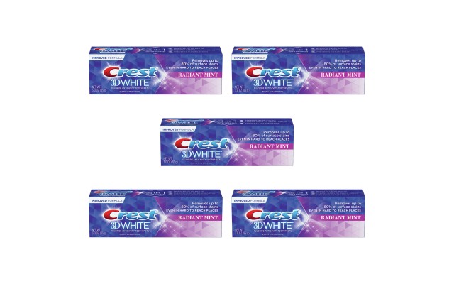  3D White, Whitening Toothpaste Radiant Mint, 3.0 oz, 5 pack