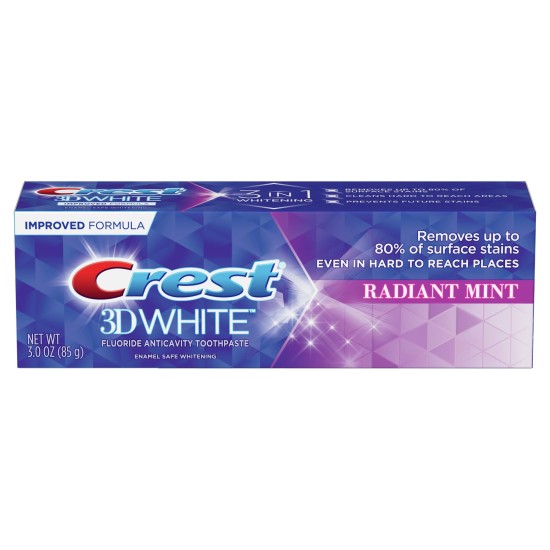  3D White, Whitening Toothpaste Radiant Mint, 3.0 oz, One