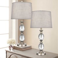 Dashwood Oval Crystal Table Lamp Set, 2-pack