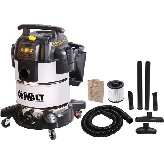  38L/10 Gallon Stainless Steel Wet/Dry Vacuum