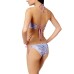  Women’s Bikini Top (Purple/White, M)