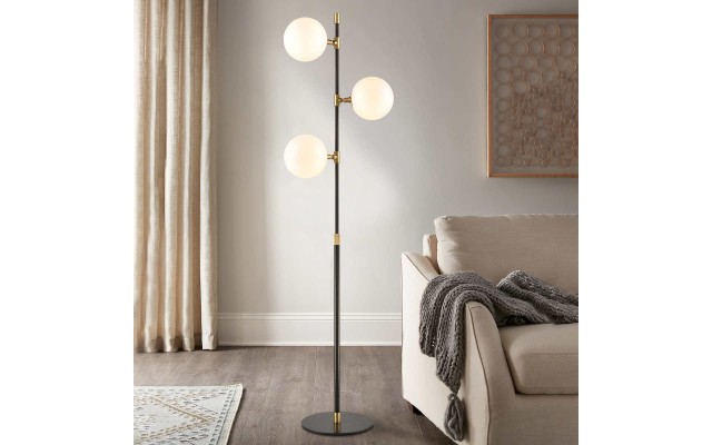 Eclipse Glass Globe Floor Lamp