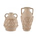  Natural Stoneware Vase Set, 2-piece