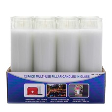 Eternalux 8” Multi-Purpose Emergency Candle, 12 pack