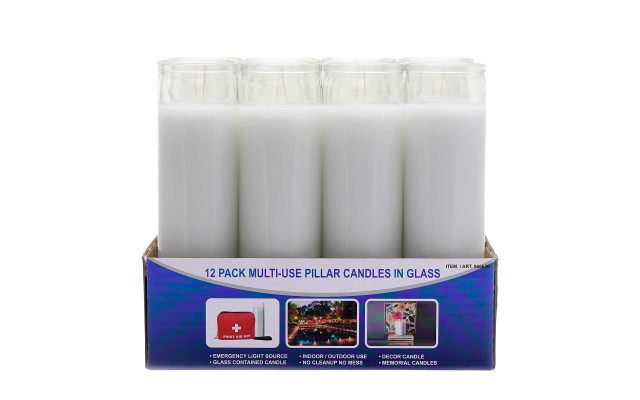  8” Multi-Purpose Emergency Candle, 12 pack
