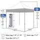 Eurmax Standard 10×10 Easy Pop Up Canopy Tent White With 4-Pack Sand Weight Bags