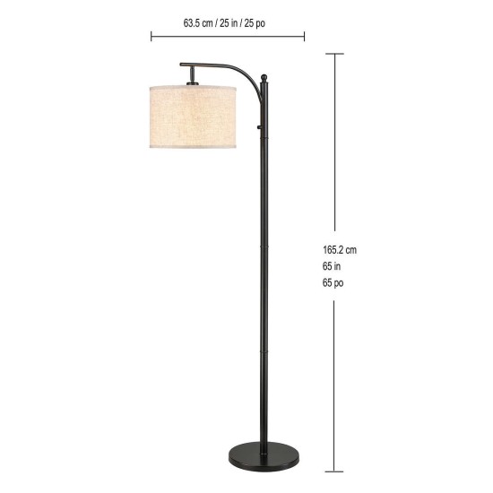 Everett Downbridge Floor Lamp, Black