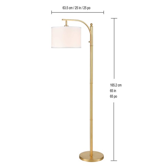 Everett Downbridge Floor Lamp, Gold