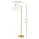 Everett Downbridge Floor Lamp, Gold