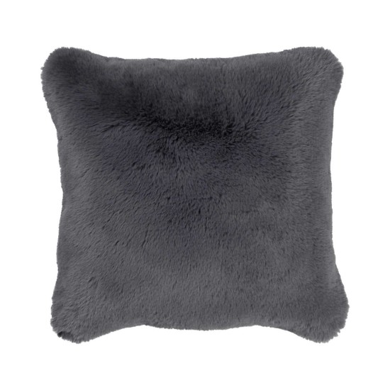 Faux Fur Decorative Pillow, Gray
