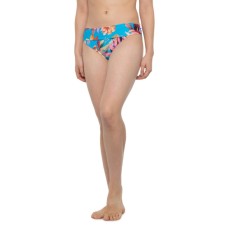 Garden Shirred Bikini Bottoms (Blue, 4)