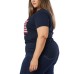  Ladies' Americana Tee, Blue, XX-Large