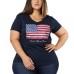  Ladies' Americana Tee, Blue, XX-Large