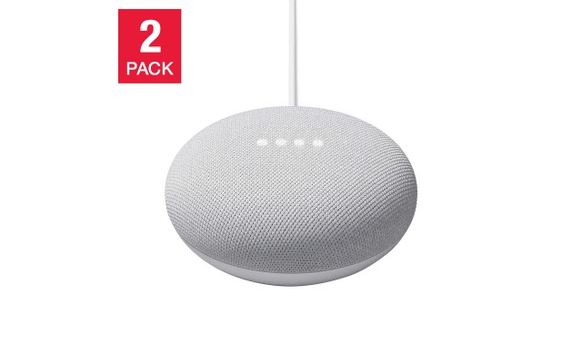  Mini (2nd Gen) Smart Speaker Powered by Google Assistant, Chalk, 2-pack