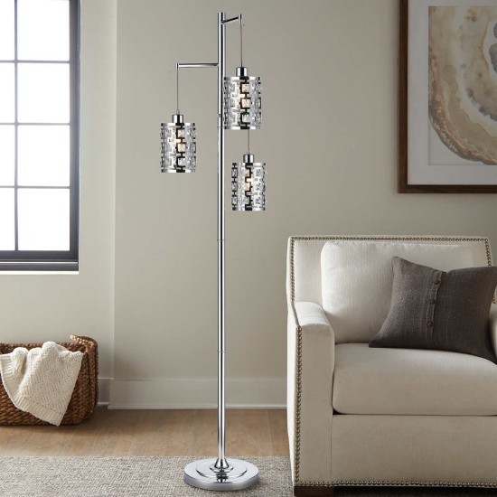 Hampton Floor Lamp, Silver