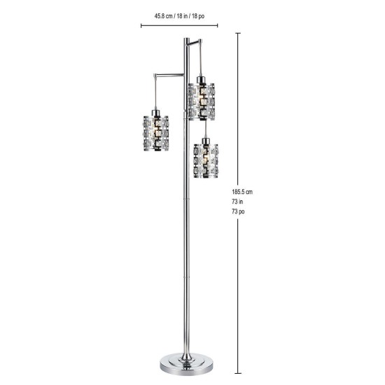 Hampton Floor Lamp, Silver