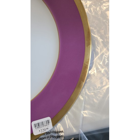  Laque De Chine Amethist and Gold Charger Plate (Purple)