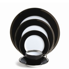 Haviland Minuit Charger Service Plate Laque De Chine Noir Platinum