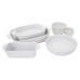  Ceramic Mixed Bakeware & Serving 8 Piece Set, White