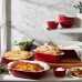  Ceramic Mixed Bakeware & Serving 8 Piece Set, Red