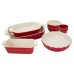  Ceramic Mixed Bakeware & Serving 8 Piece Set, Red