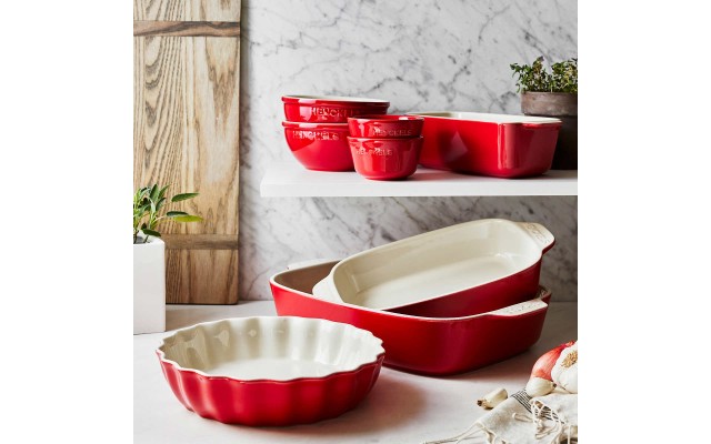  Ceramic Mixed Bakeware & Serving 8 Piece Set, Red
