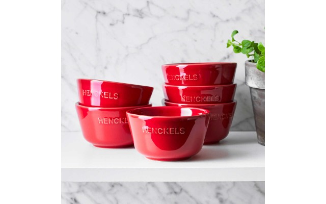  Ceramic Ramekin 6 Piece Set, Red