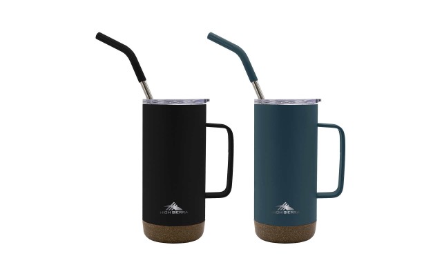  16oz Stainless Steel Tumblers, 2-pack, Black