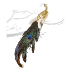 Holiday Lane Majesty Peacock Clip On Ornament