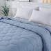 Honeycomb Microfiber Down Alternative Blanket, Blue, King