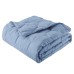 Honeycomb Microfiber Down Alternative Blanket, Blue, King