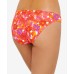  Juniors’ Bold Bouquet Printed Ring Bikini Bottoms, Orange, M