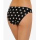  Juniors’ Daisy Dot Hipster Bikini Bottoms, Black, L