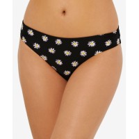 Hula Honey Juniors’ Daisy Dot Hipster Bikini Bottoms, Black, L