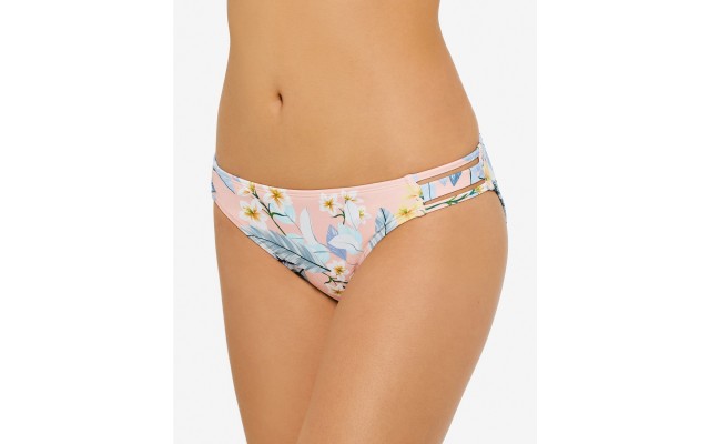  Juniors’ Moana Blossom Strappy Bikini Bottoms,Blue, L