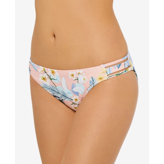  Juniors’ Moana Blossom Strappy Bikini Bottoms,Pink, XL