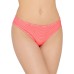  Juniors’ Rib Illusion Hipster Bikini Bottoms (Orange, M)