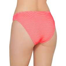 Hula Honey Juniors’ Rib Illusion Hipster Bikini Bottoms (Orange, M)