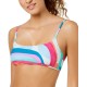 Junior’s Strappy-Back Top Women’s Swimsuit (Flying Colors Printed, L)