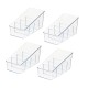  Clear Plastic 4-Tier Sectioned Kitchen Organizers, Set of 4