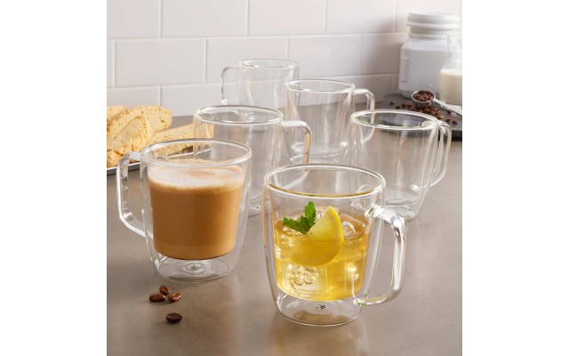 J.A. Henckels Double Wall Mug Set, 6-piece