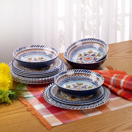  Seville 12-piece Melamine Dinnerware Set